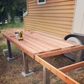 tiny house redwood deck boards